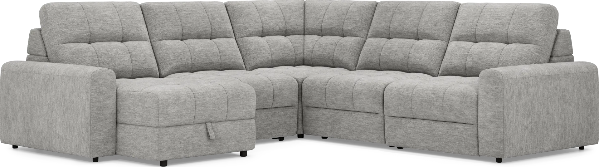 Meriwether Gray 5 Pc Power Slider Sectional - Image 1