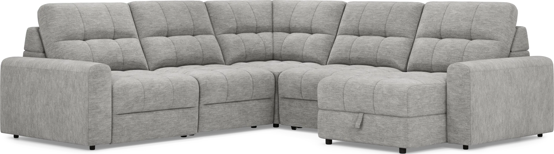 Meriwether Gray 5 Pc Power Slider Sectional - Image 1