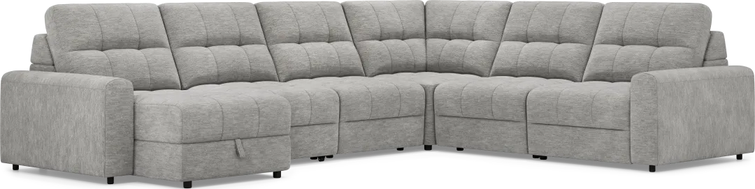 Meriwether Gray 6 Pc Power Slider Sectional