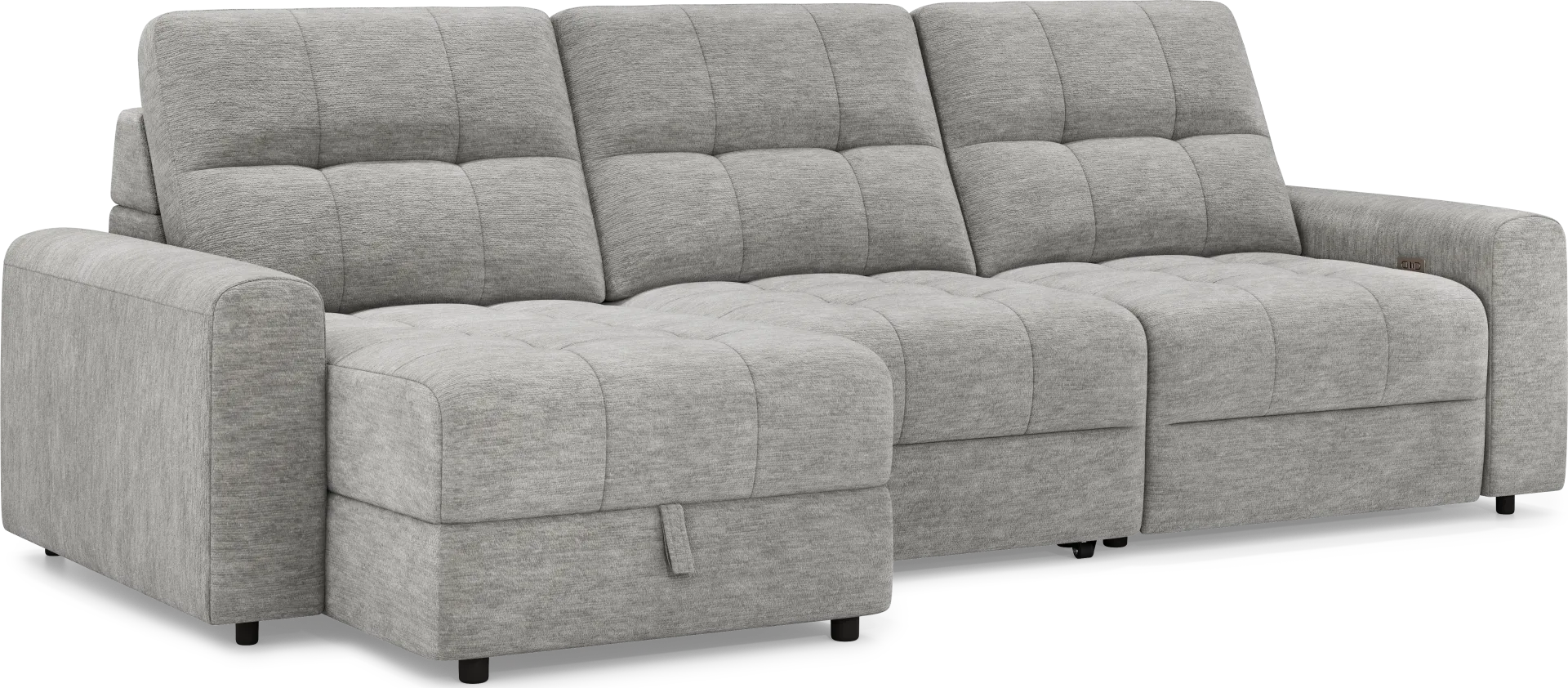 Meriwether Gray 3 Pc Power Slider Sectional - Image 2