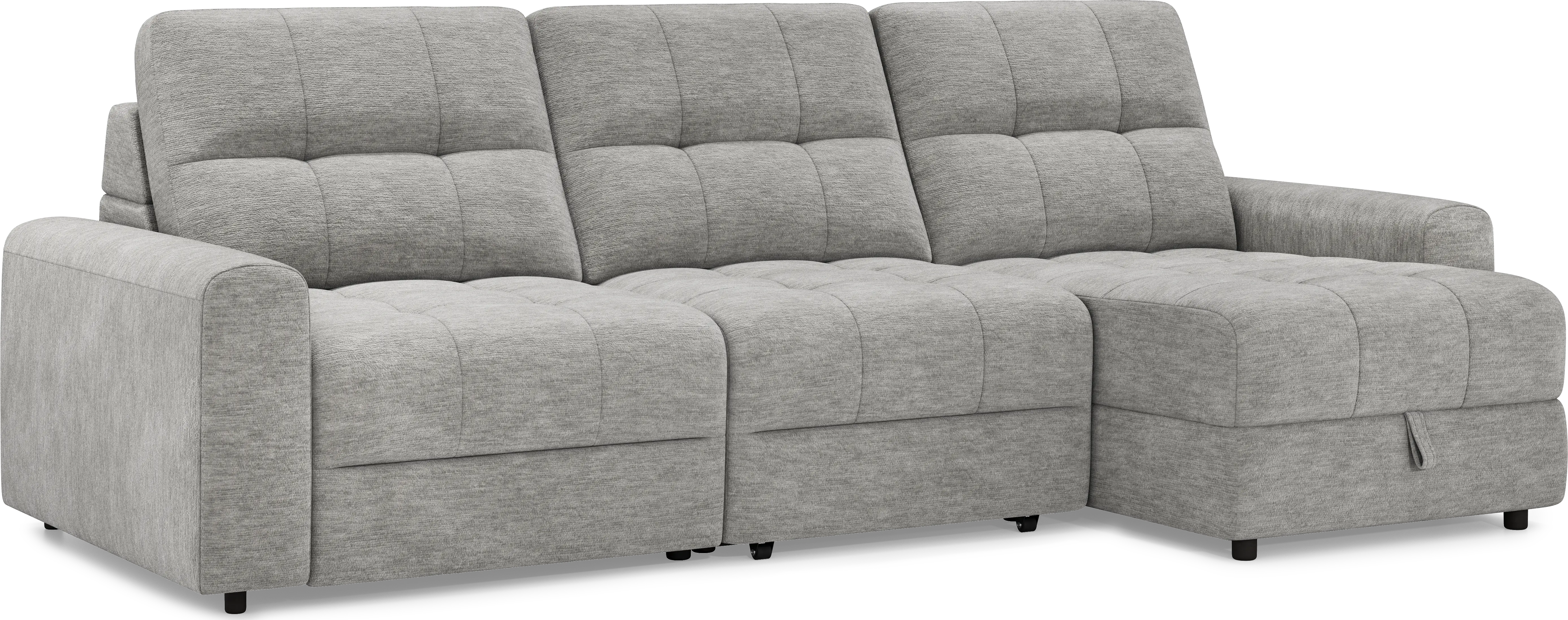 Meriwether Gray 3 Pc Power Slider Sectional - Thumbnail - Image 1