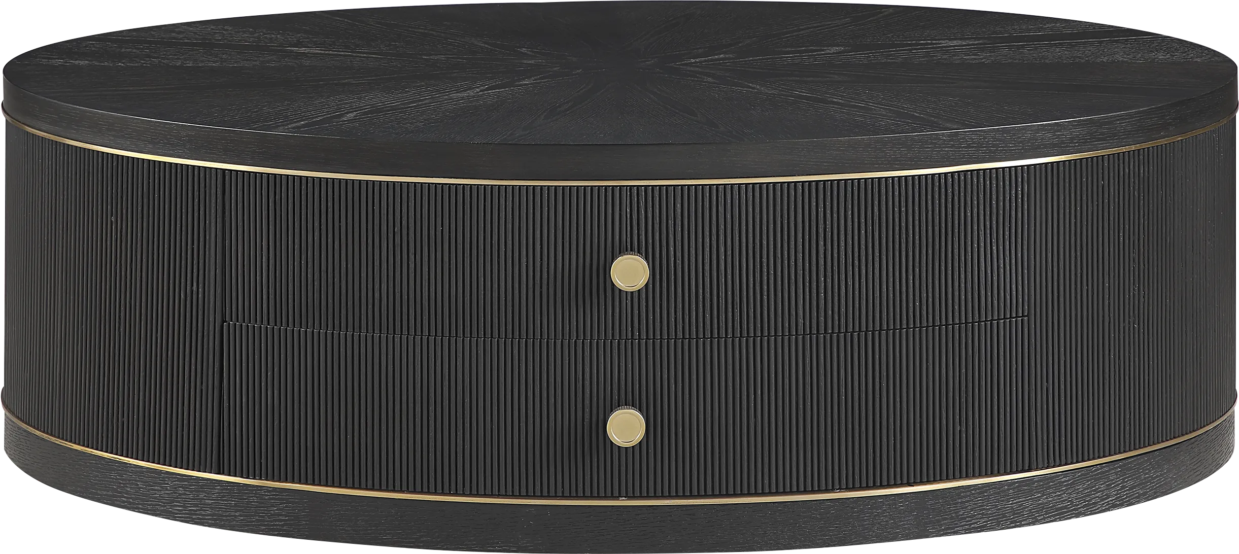 Wilshire Black Oval Cocktail Table - Thumbnail - Image 1