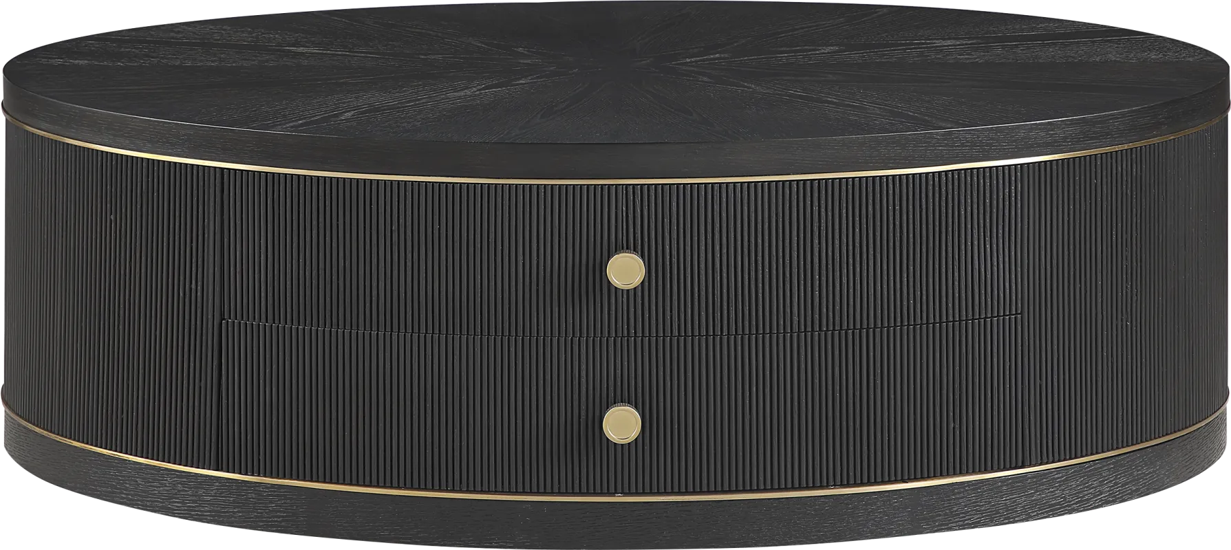 Wilshire Black Oval Cocktail Table