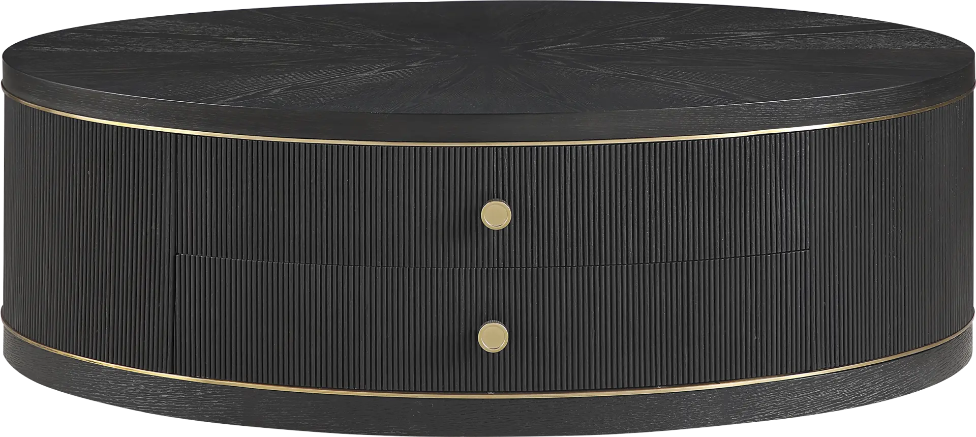 Wilshire Black Oval Cocktail Table