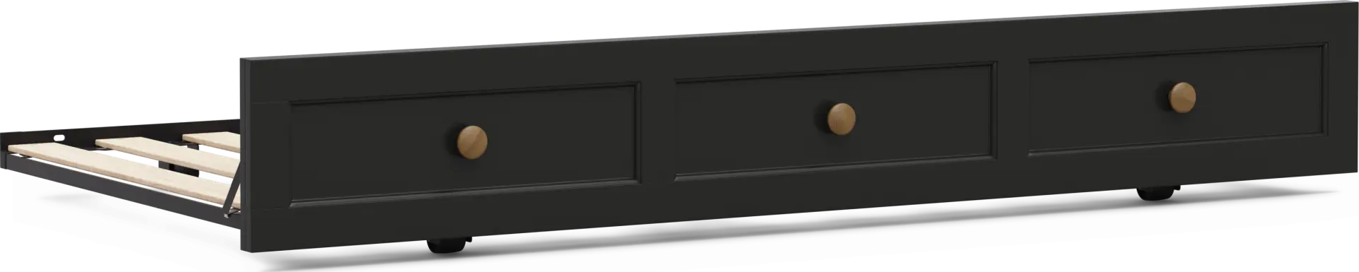 Kids Sugar Hollow Black Twin Trundle