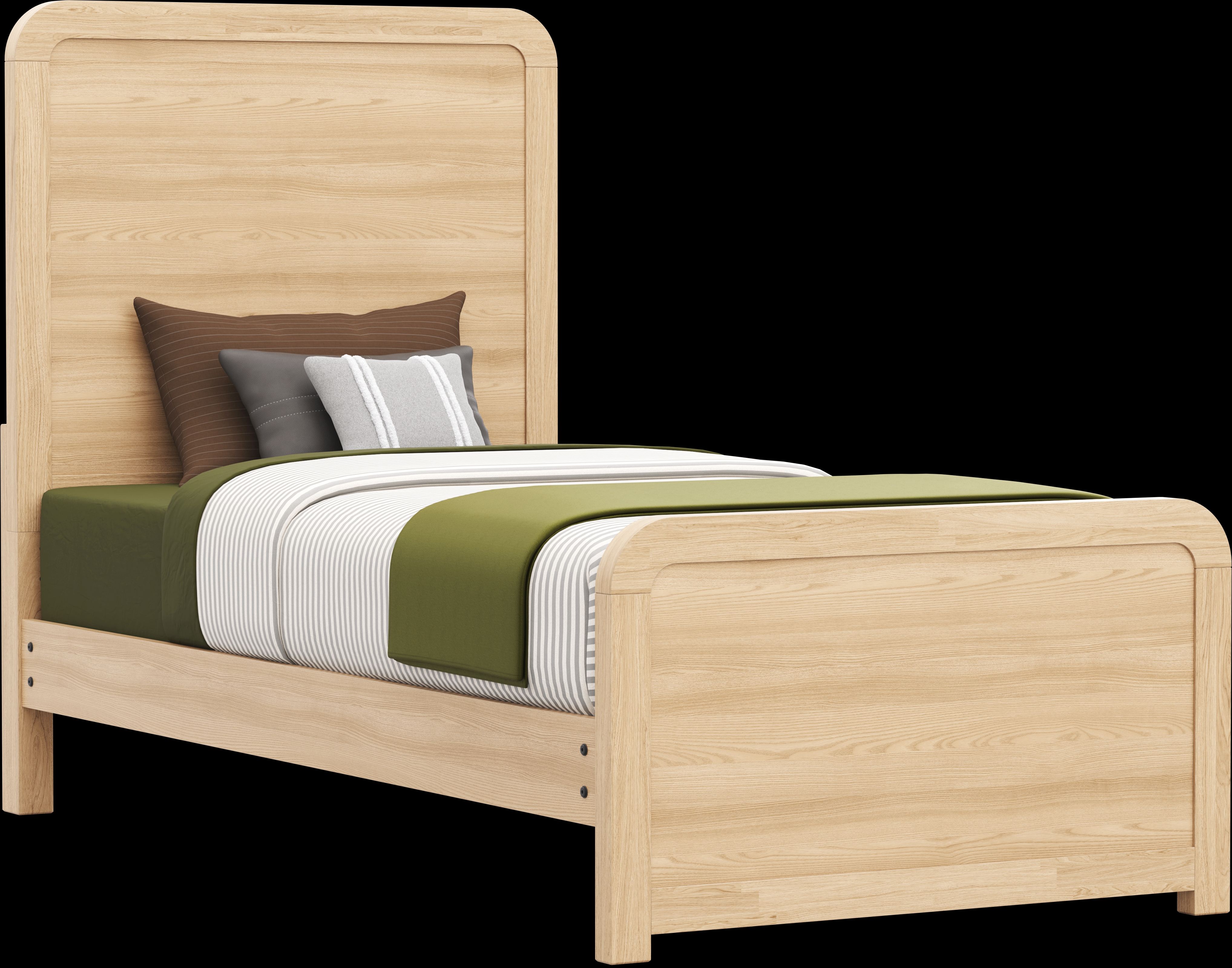 Kids Hidden Hills Light Oak Twin Panel Bed - Thumbnail - Image 1
