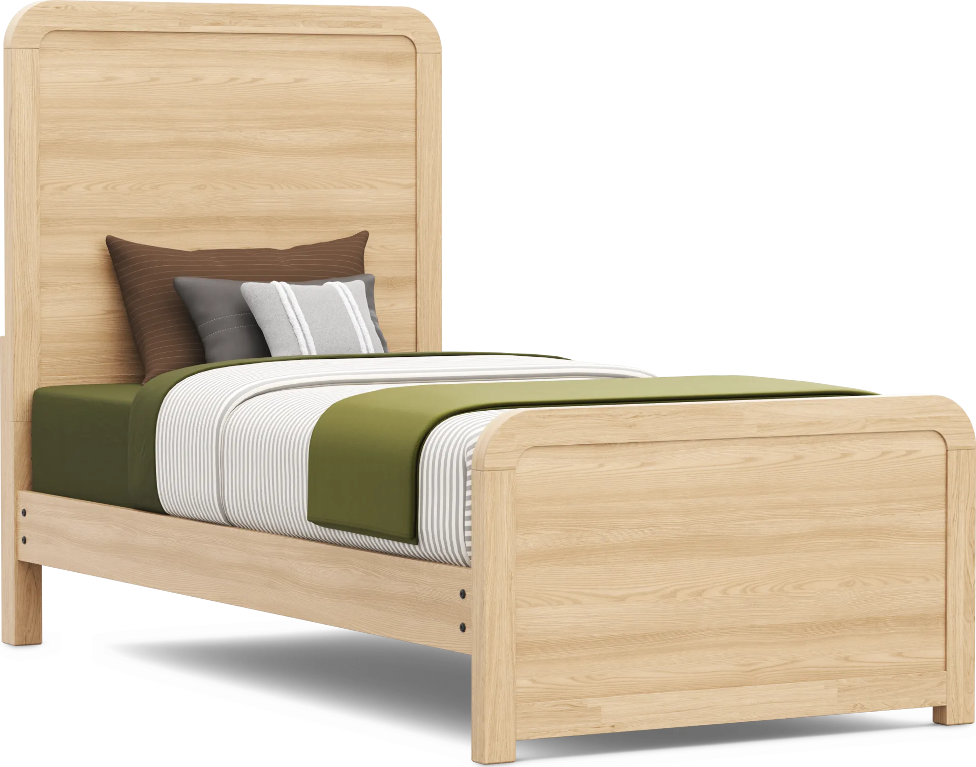 Kids Hidden Hills Light Oak Twin Panel Bed - Image 1