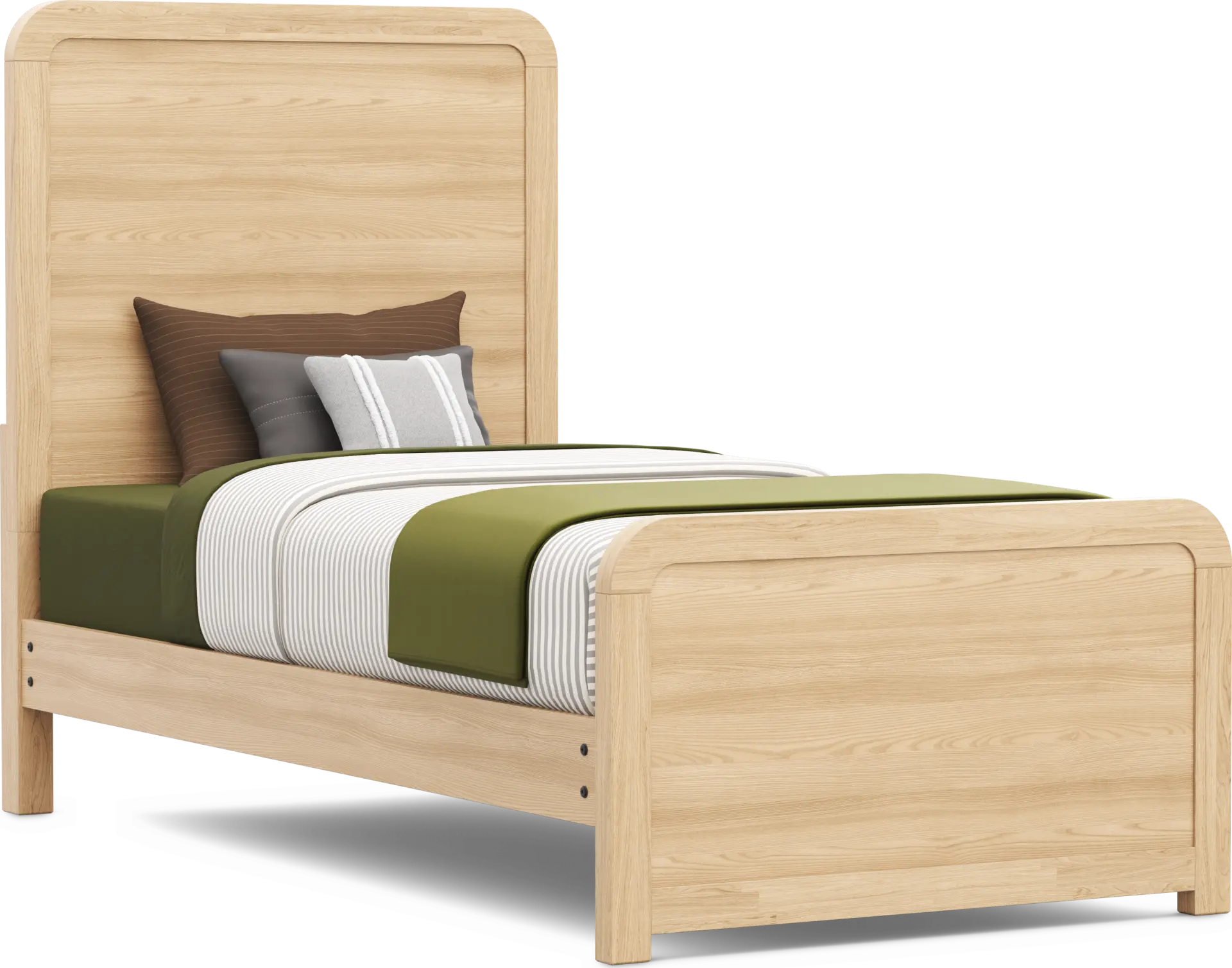 Kids Hidden Hills Light Oak Twin Panel Bed