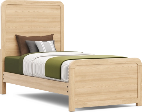 Kids Hidden Hills Light Oak Twin Panel Bed