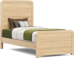 twin wood panel bed