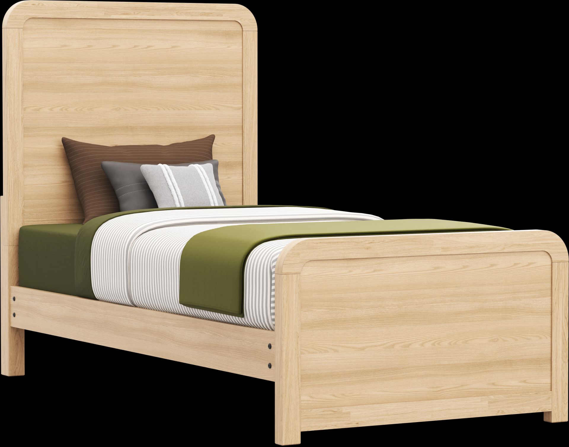 Kids Hidden Hills Light Oak Twin Panel Bed - Image 1
