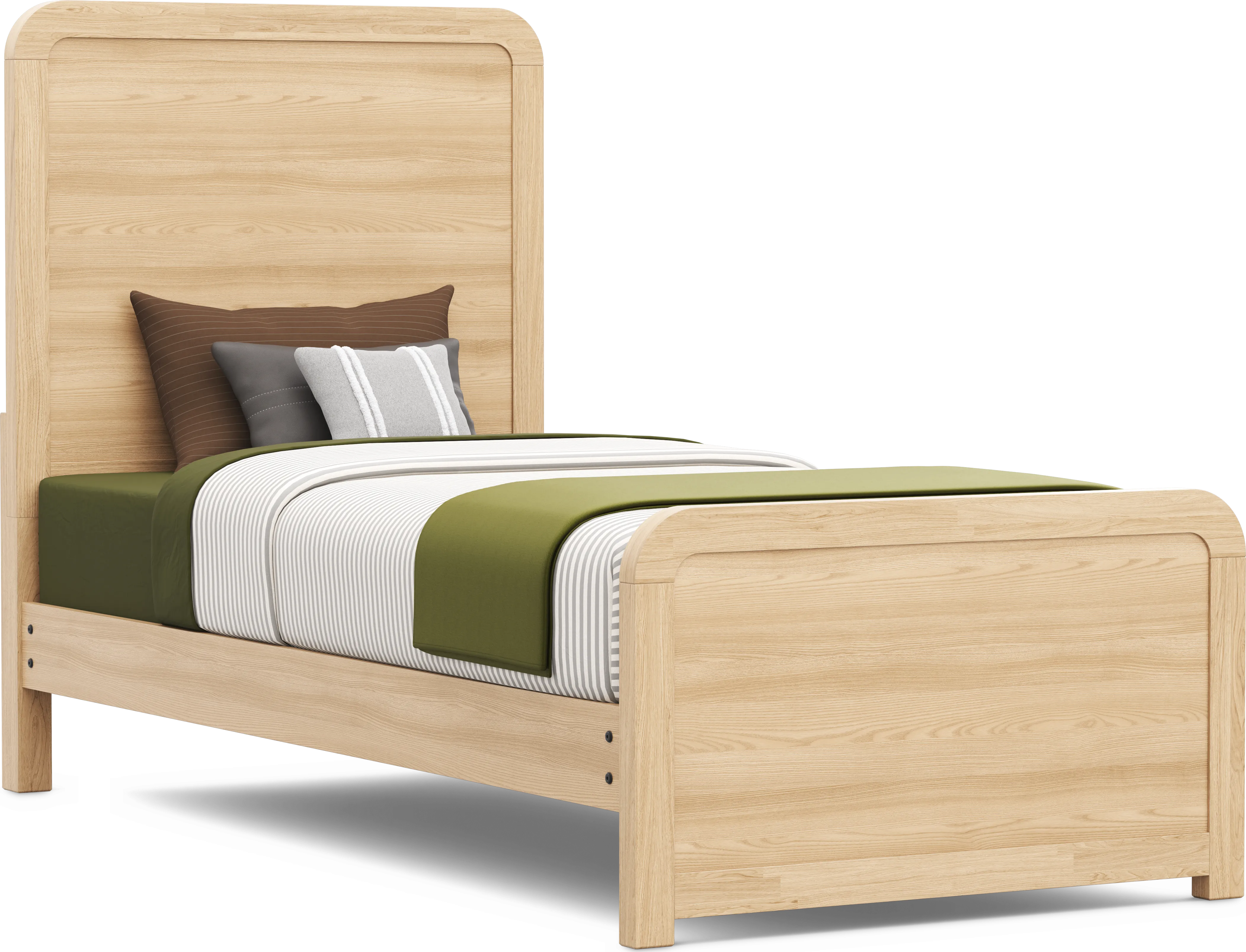 Kids Hidden Hills Light Oak Twin XL Panel Bed - Thumbnail - Image 1