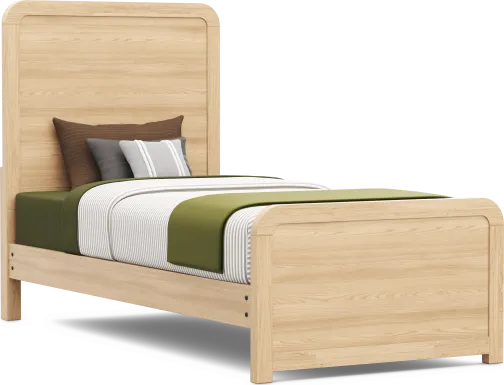 Kids Hidden Hills Light Oak Twin XL Panel Bed