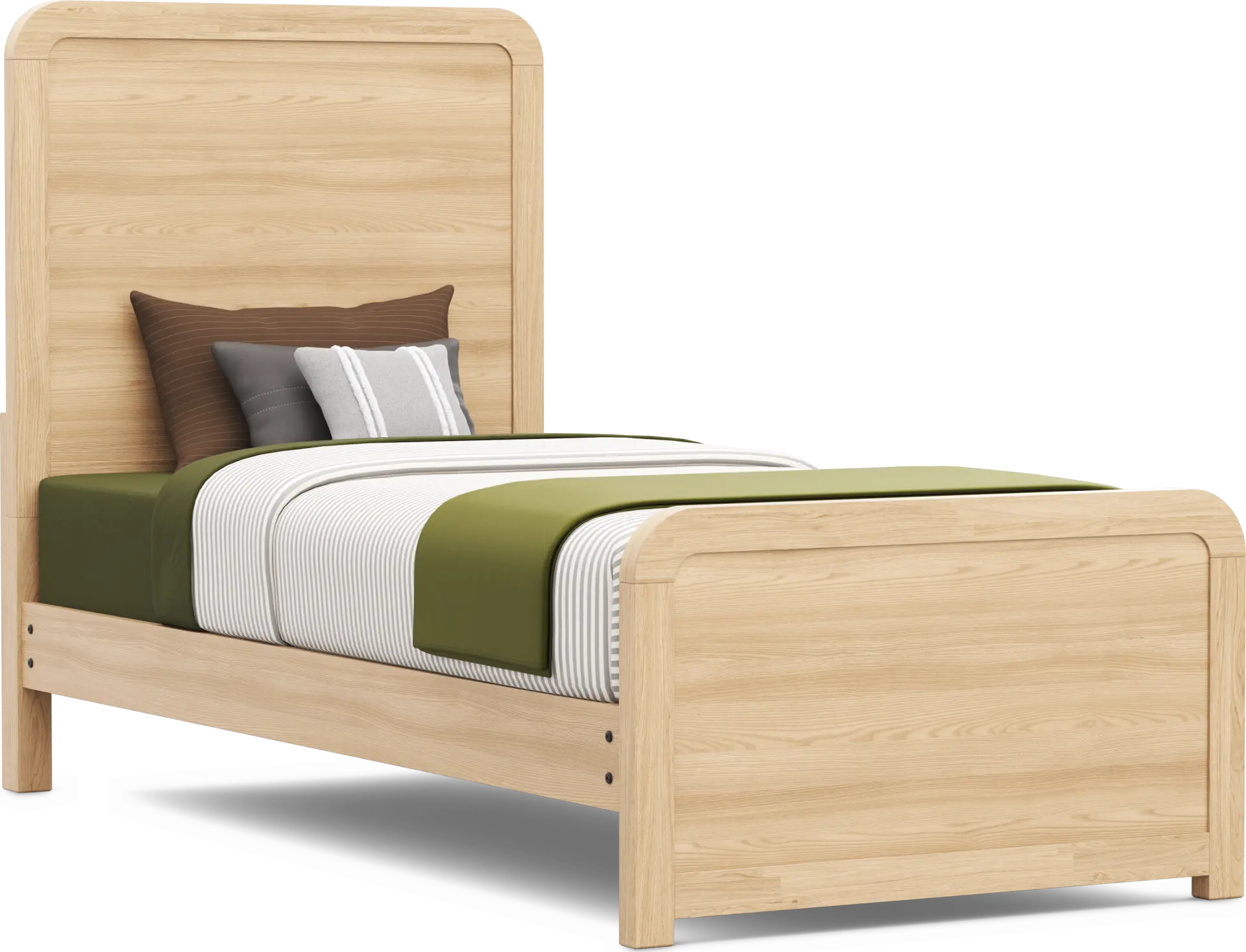 Kids Hidden Hills Light Oak Twin XL Panel Bed