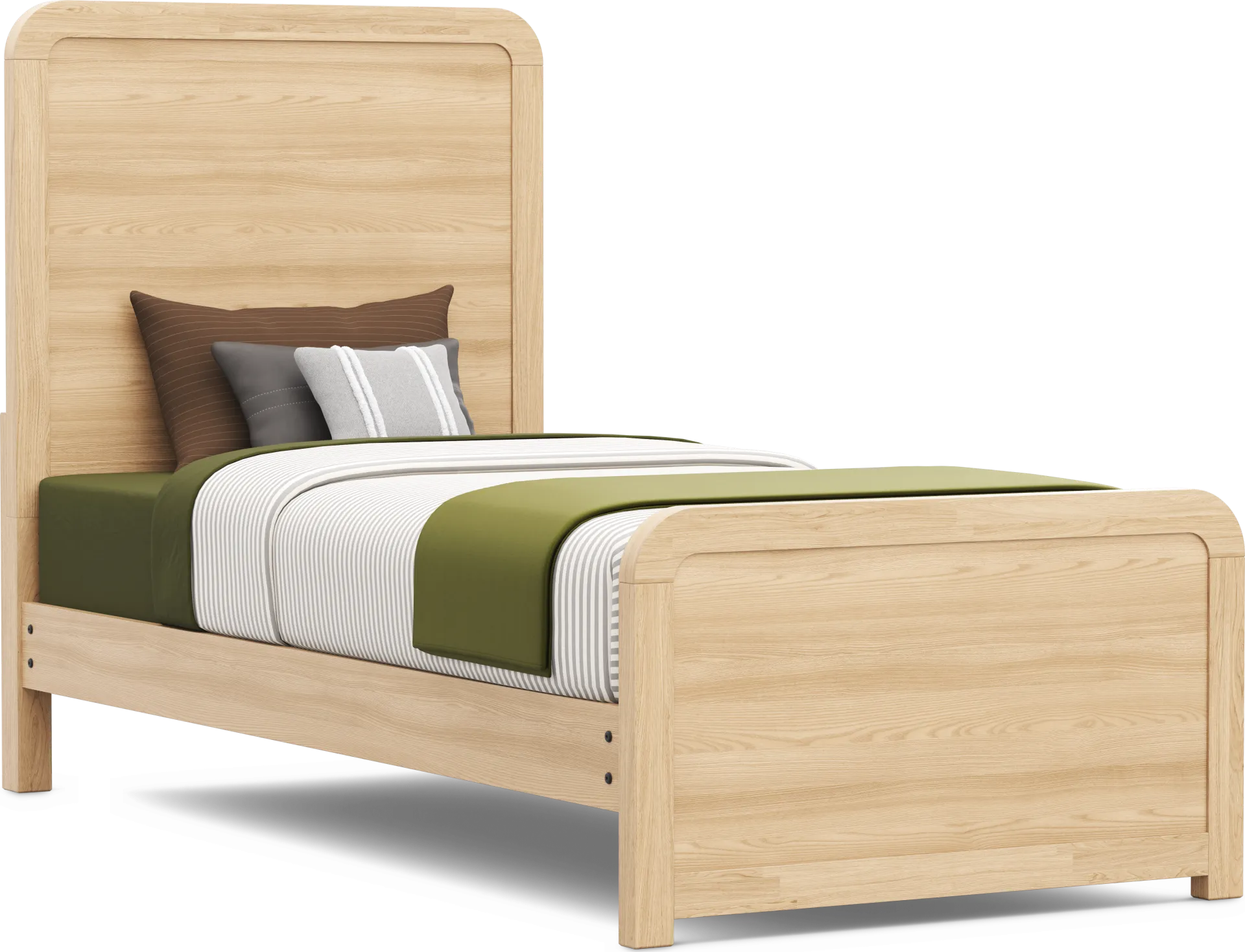 Kids Hidden Hills Light Oak Twin XL Panel Bed - Image 1