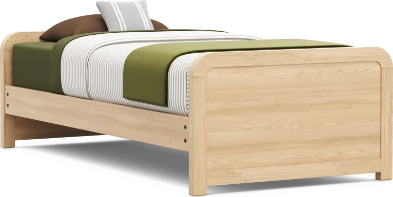 Kids Hidden Hills Light Oak Twin Low Profile Bed