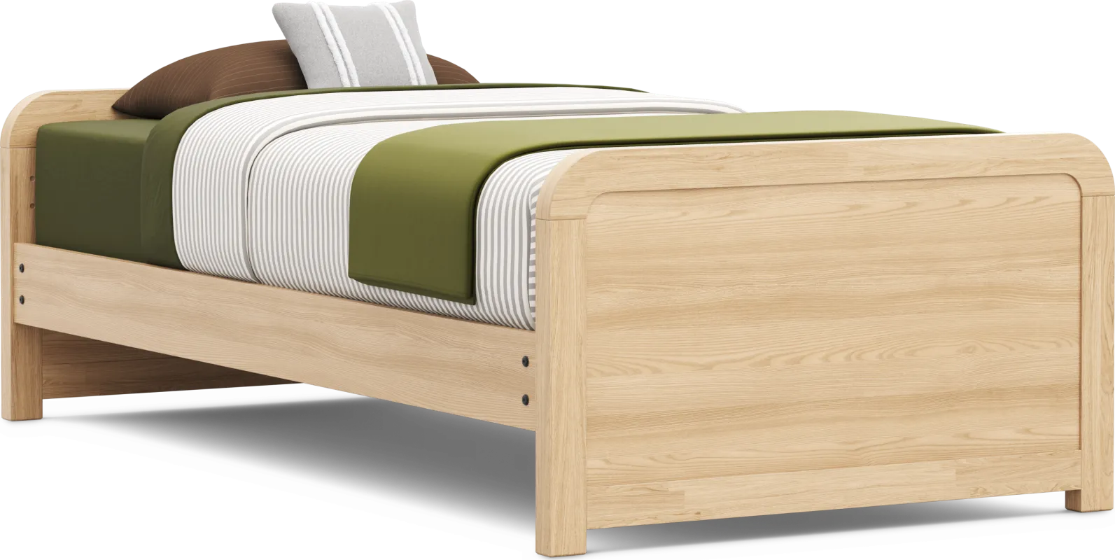 Kids Hidden Hills Light Oak Twin Low Profile Bed