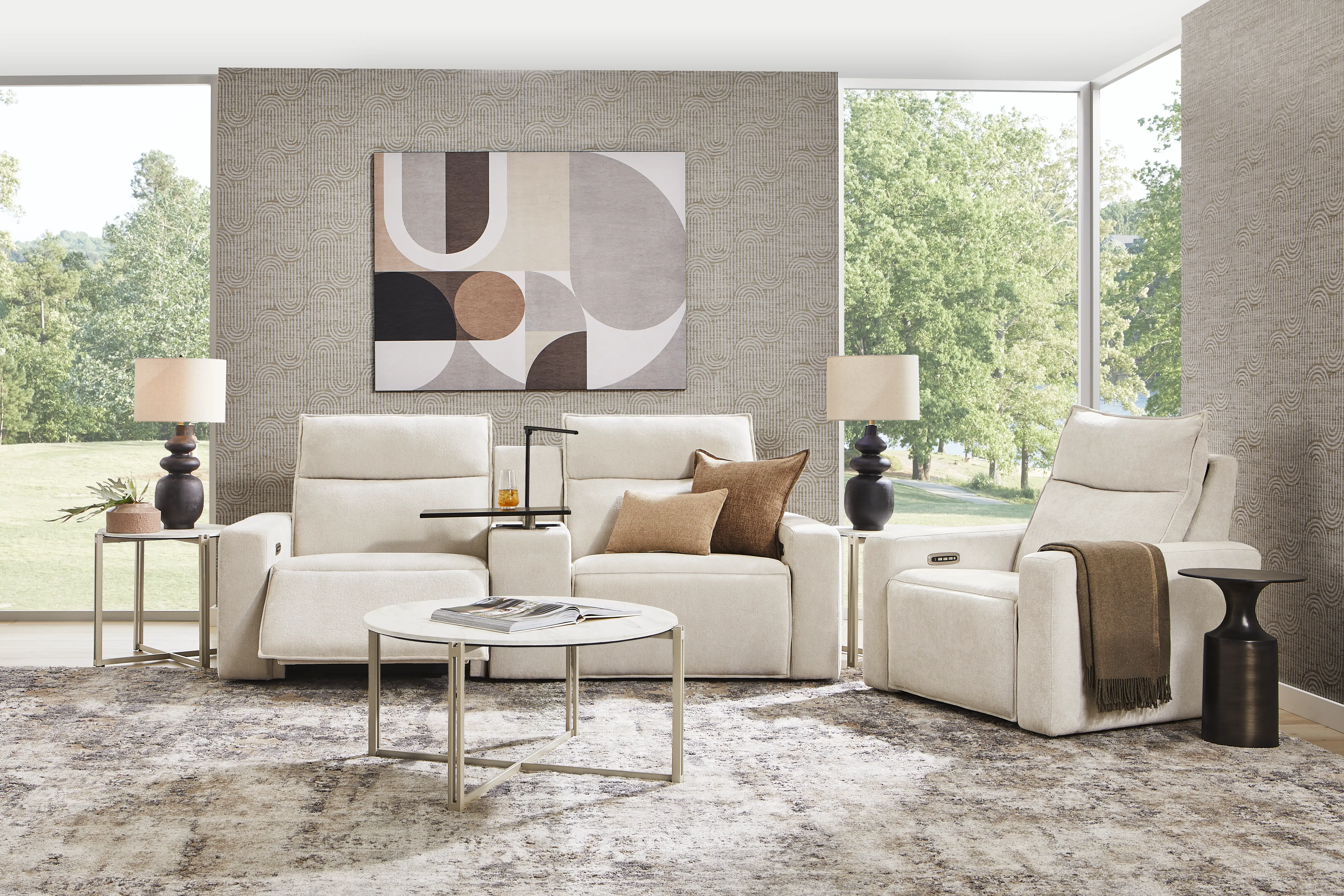 Silver 3 Pc Dual Power Reclining ModularTwo - Thumbnail - Image 2