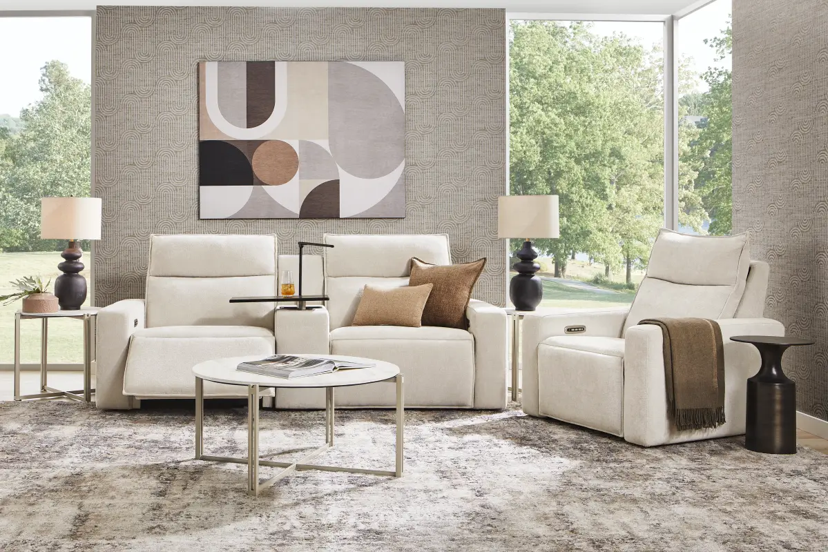 Silver 3 Pc Dual Power Reclining ModularTwo