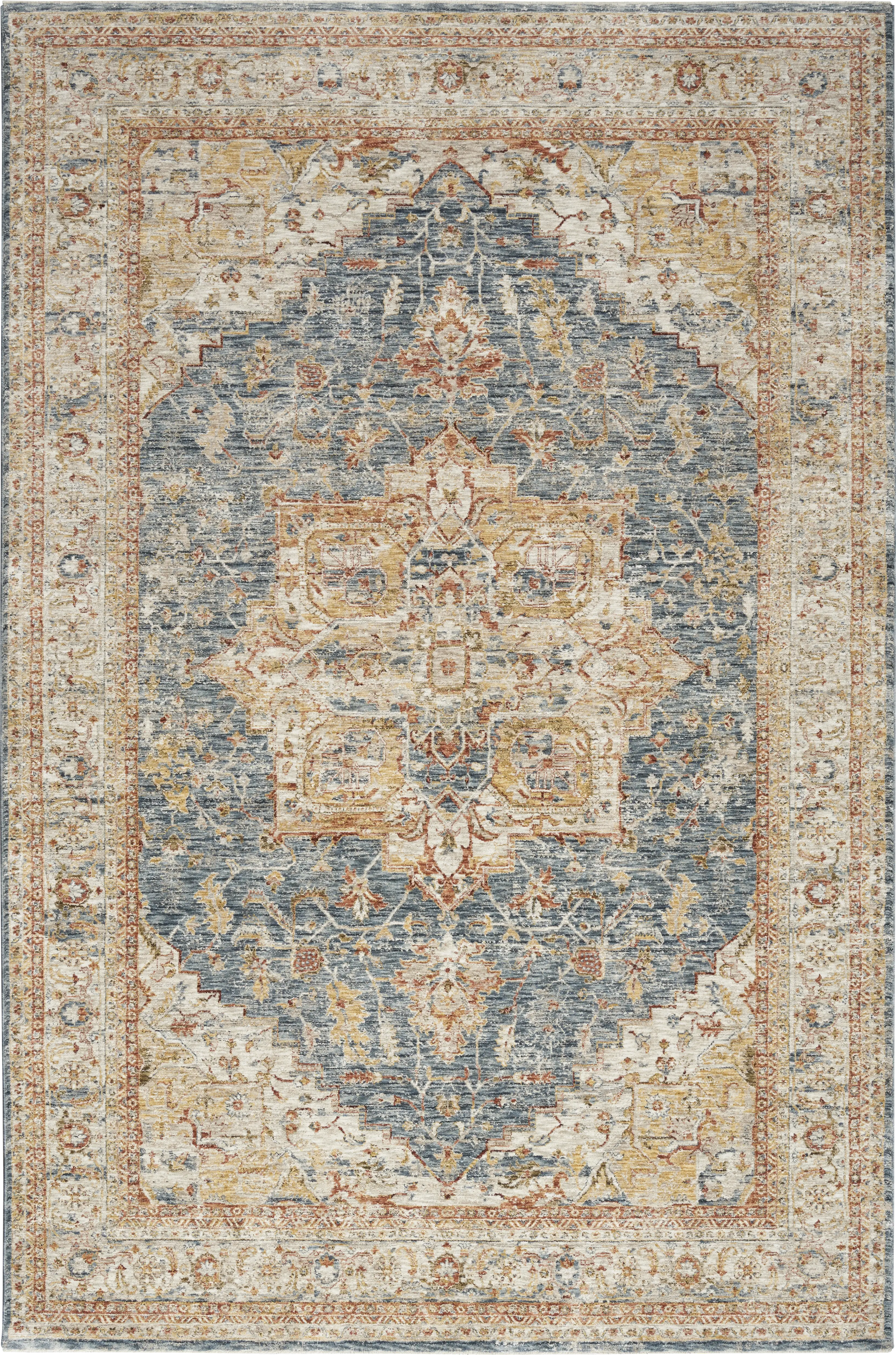 Amaru Blue 5'3 x 7'8 Rug - Thumbnail - Image 1