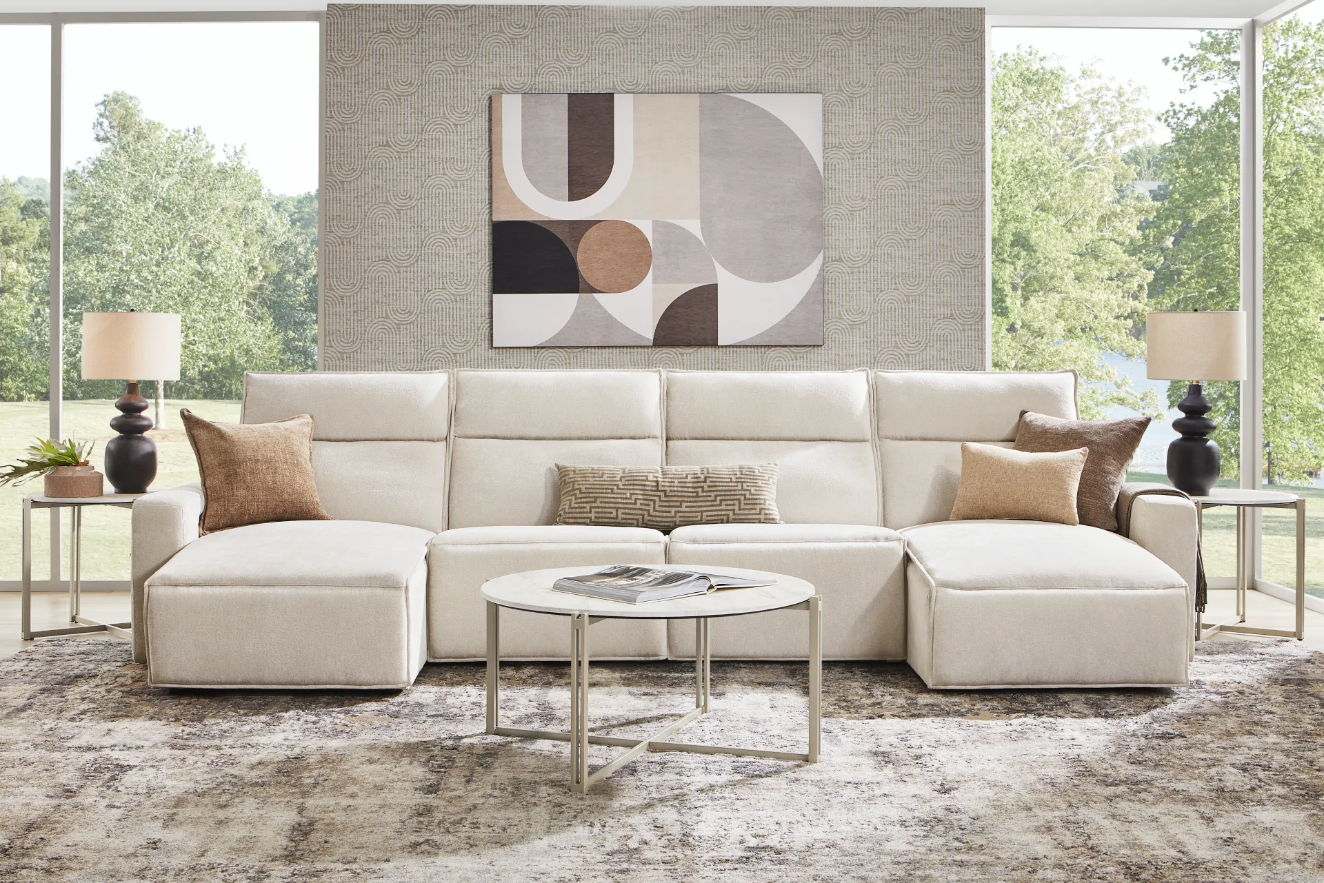 Silver 4 Pc Dual Power Reclining ModularTwo - Image 1