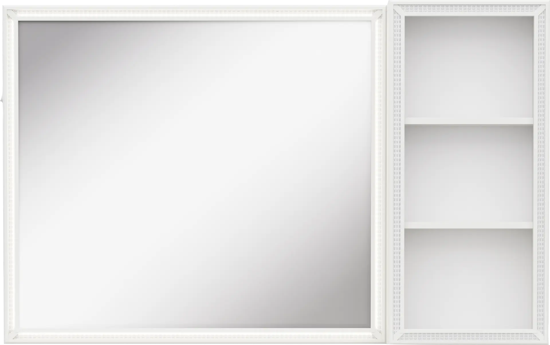Kids Alyssa White Small Sparkle Mirror and Hutch