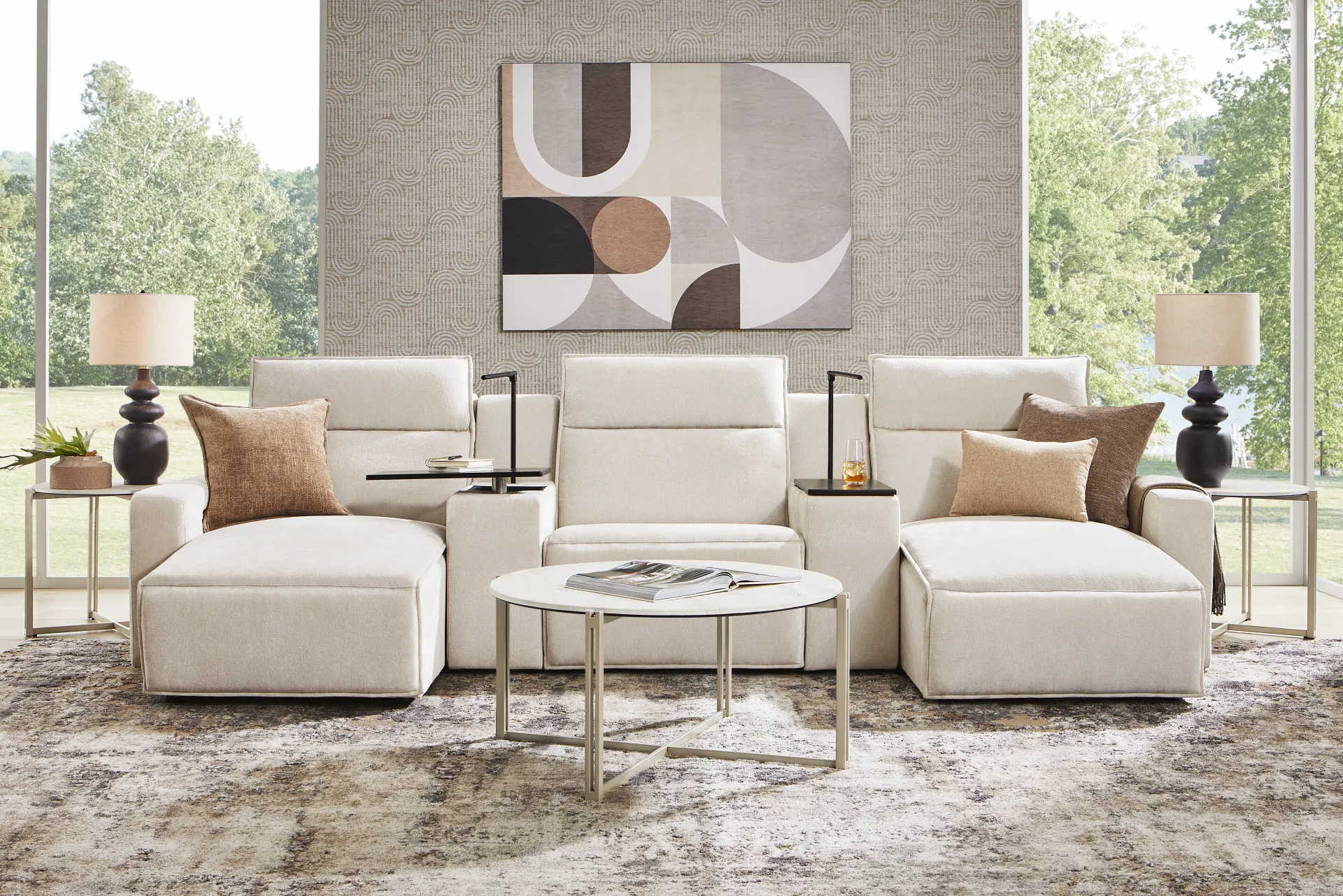 Silver 5 Pc Dual Power Reclining ModularTwo - Image 1