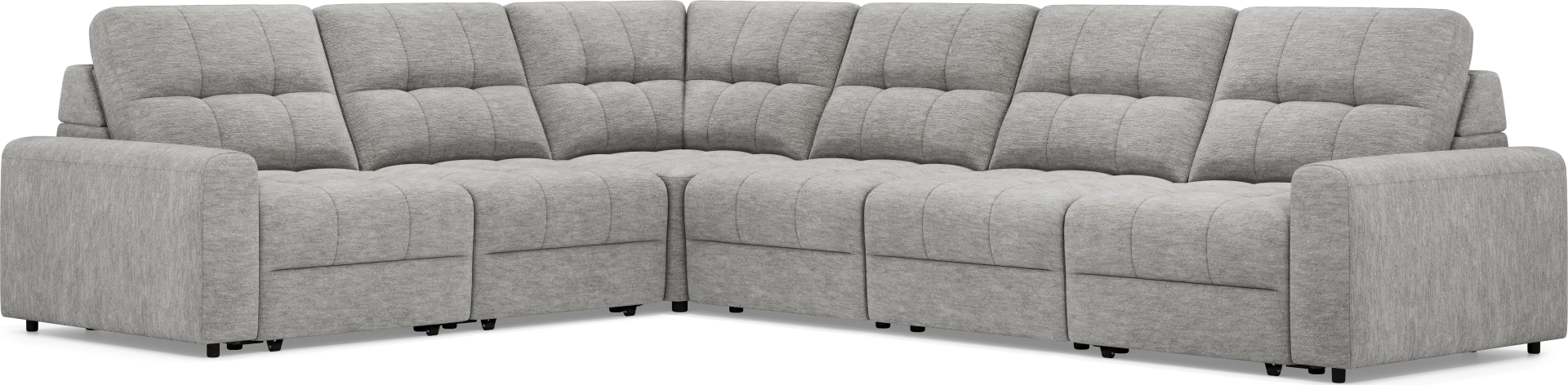 Meriwether Gray 6 Pc Power Slider Sectional