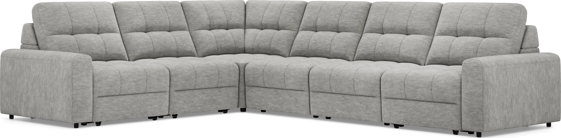 Meriwether Gray 6 Pc Power Slider Sectional