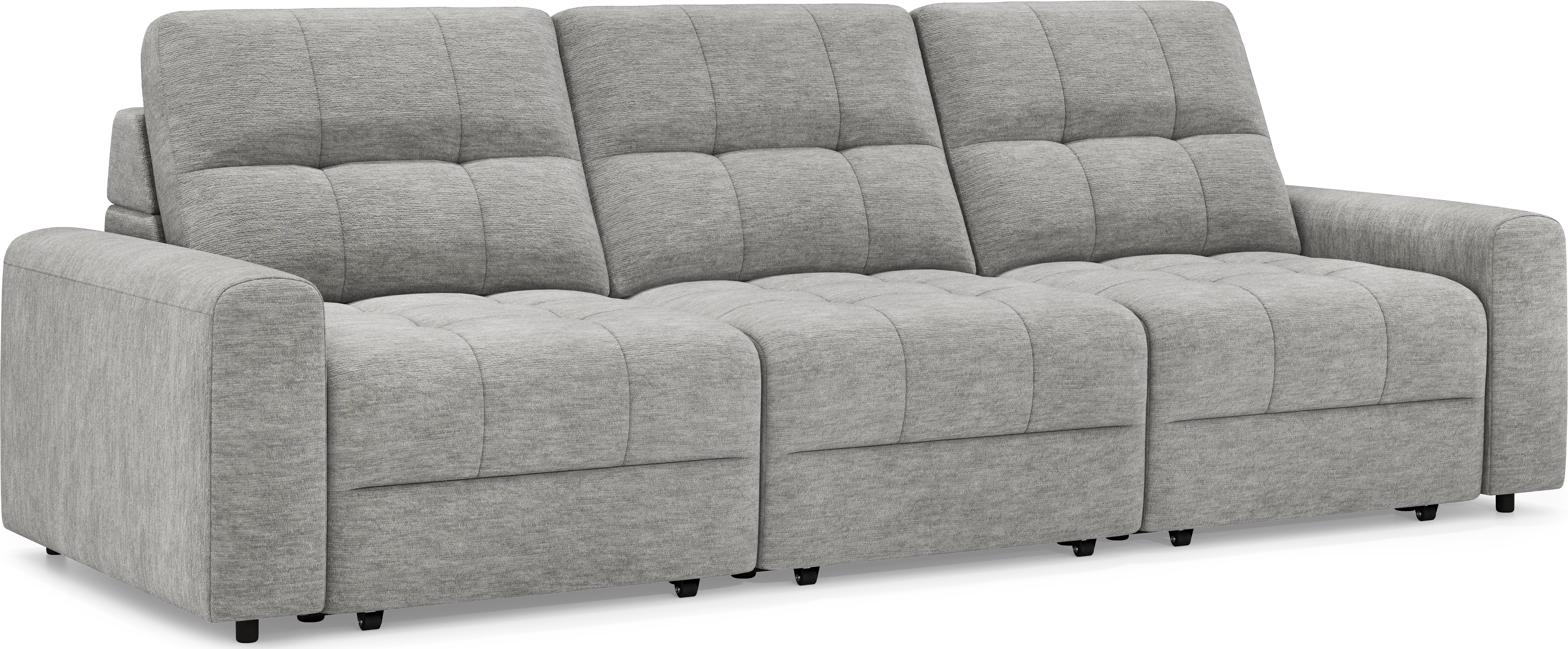 Meriwether Gray 3 Pc Power Slider Sectional - Thumbnail - Image 1