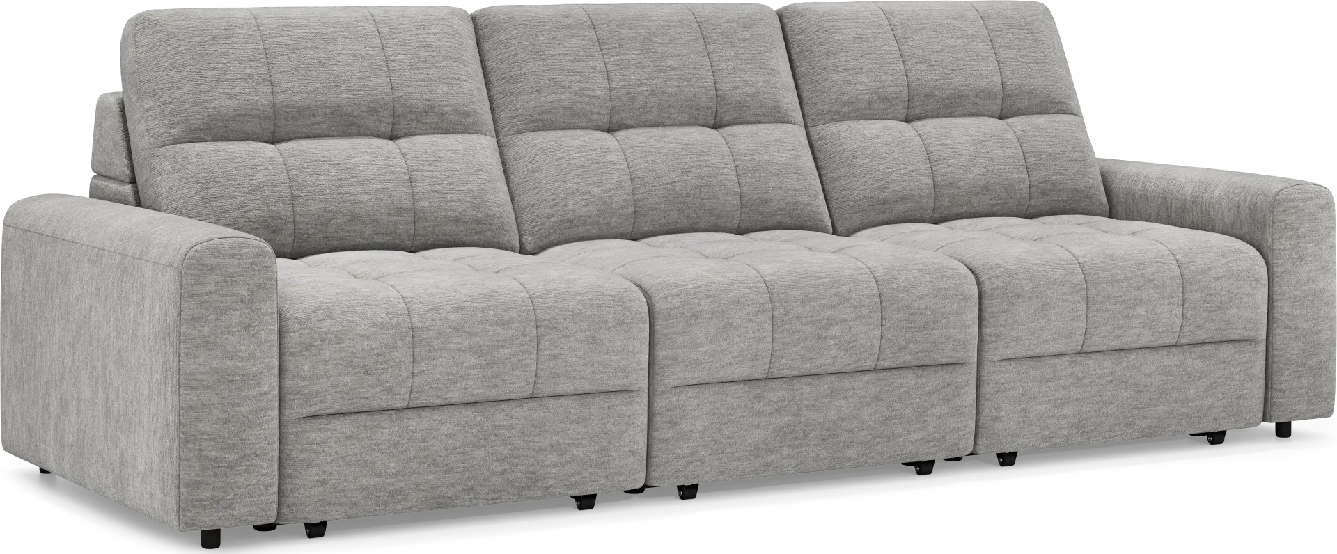 Meriwether Gray 3 Pc Power Slider Sectional