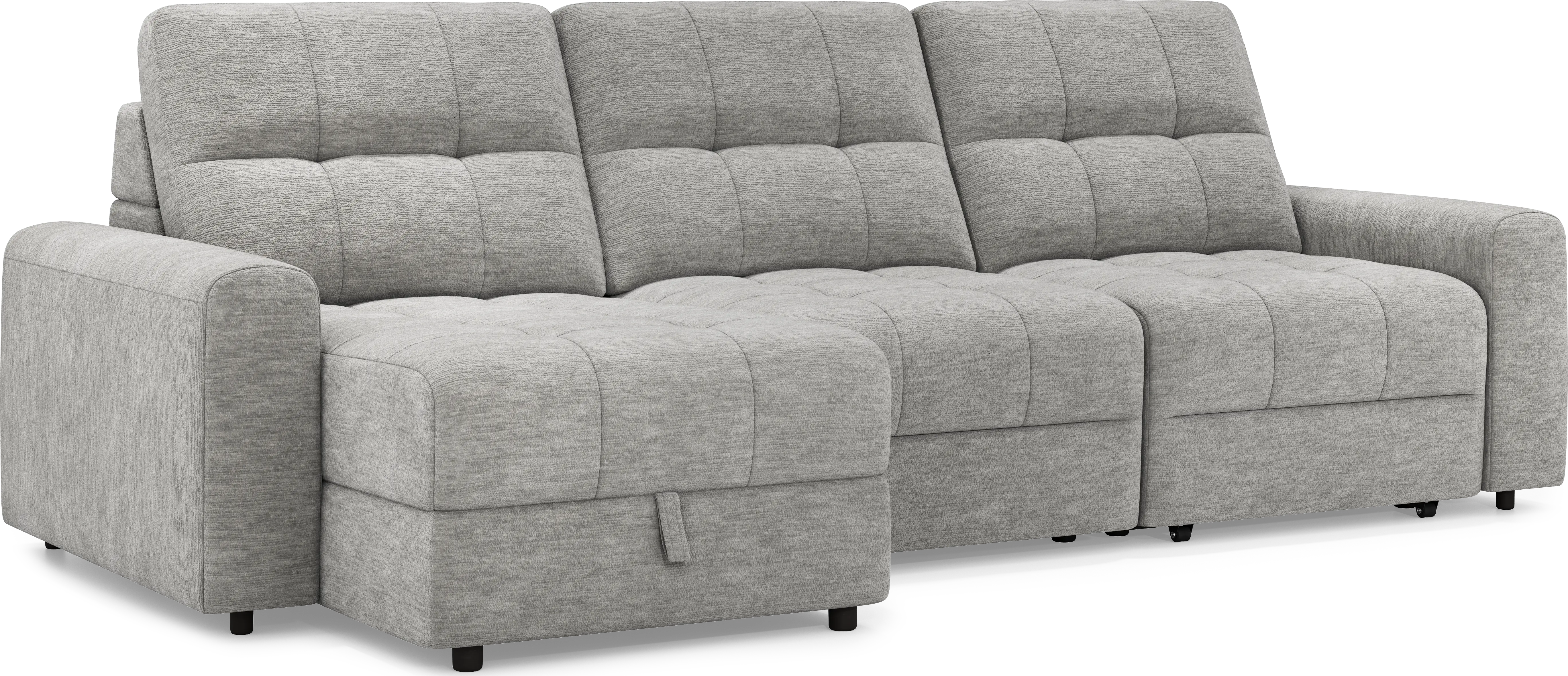 Meriwether Gray 3 Pc Power Slider Sectional - Image 2