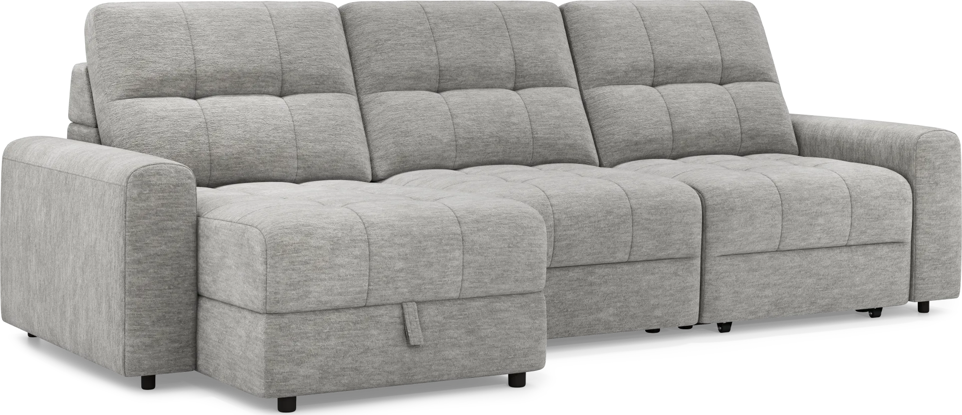 Meriwether Gray 3 Pc Power Slider Sectional - Image 2