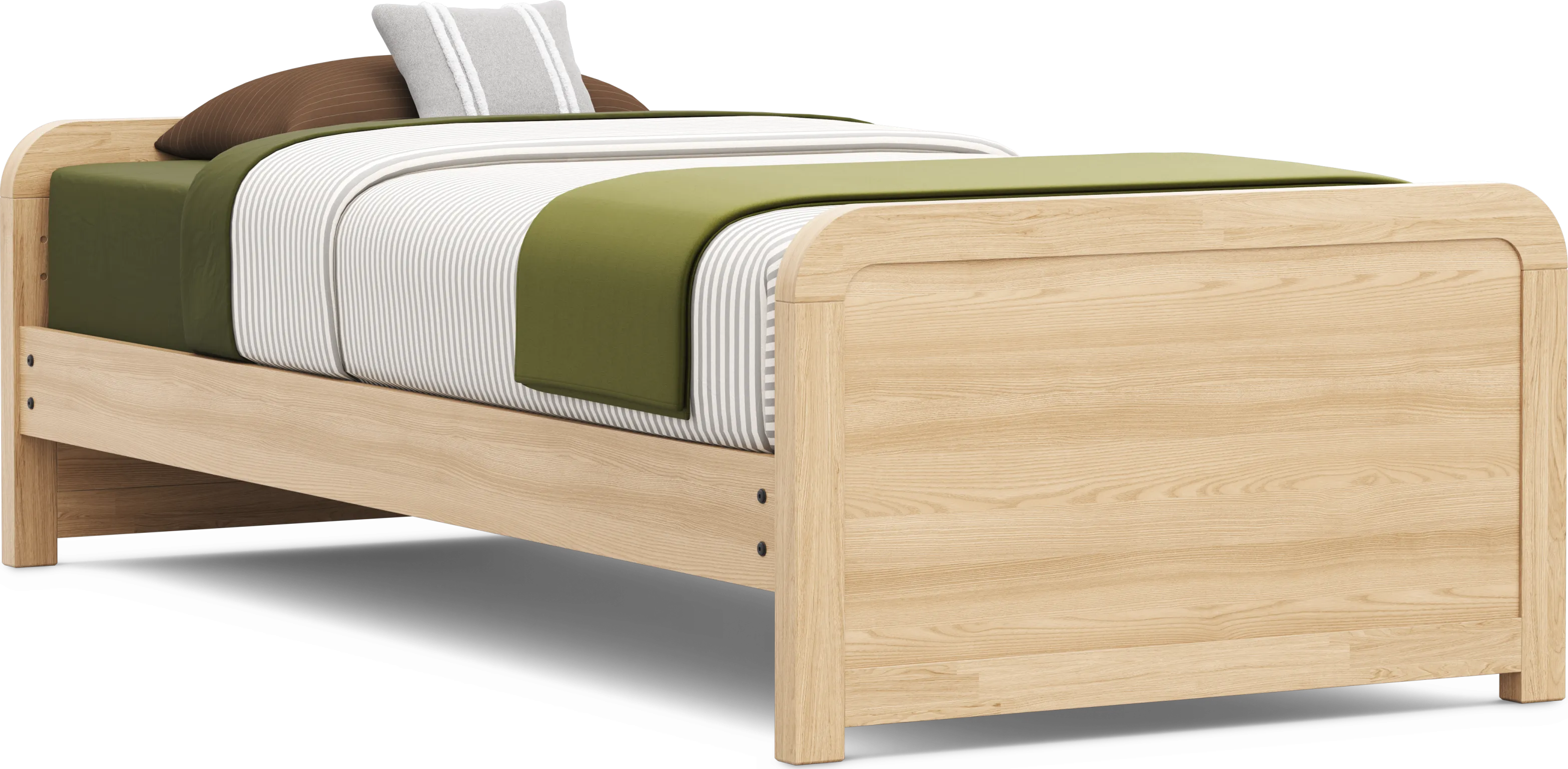 Kids Hidden Hills Light Oak Twin XL Low Profile Bed - Thumbnail - Image 1