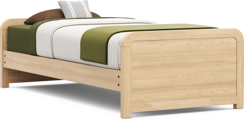 Kids Hidden Hills Light Oak Twin XL Low Profile Bed
