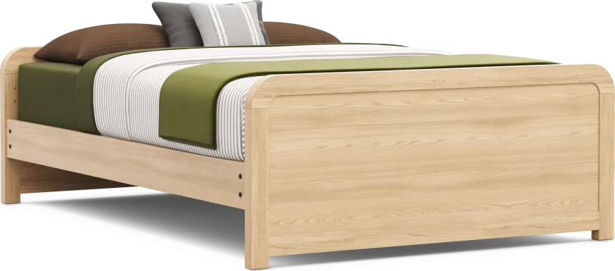 Kids Hidden Hills Light Oak Full Low Profile Bed