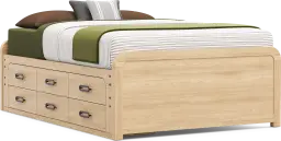 full low profile bed w/storage rail