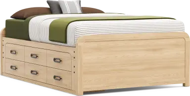 full low profile bed w/storage rail
