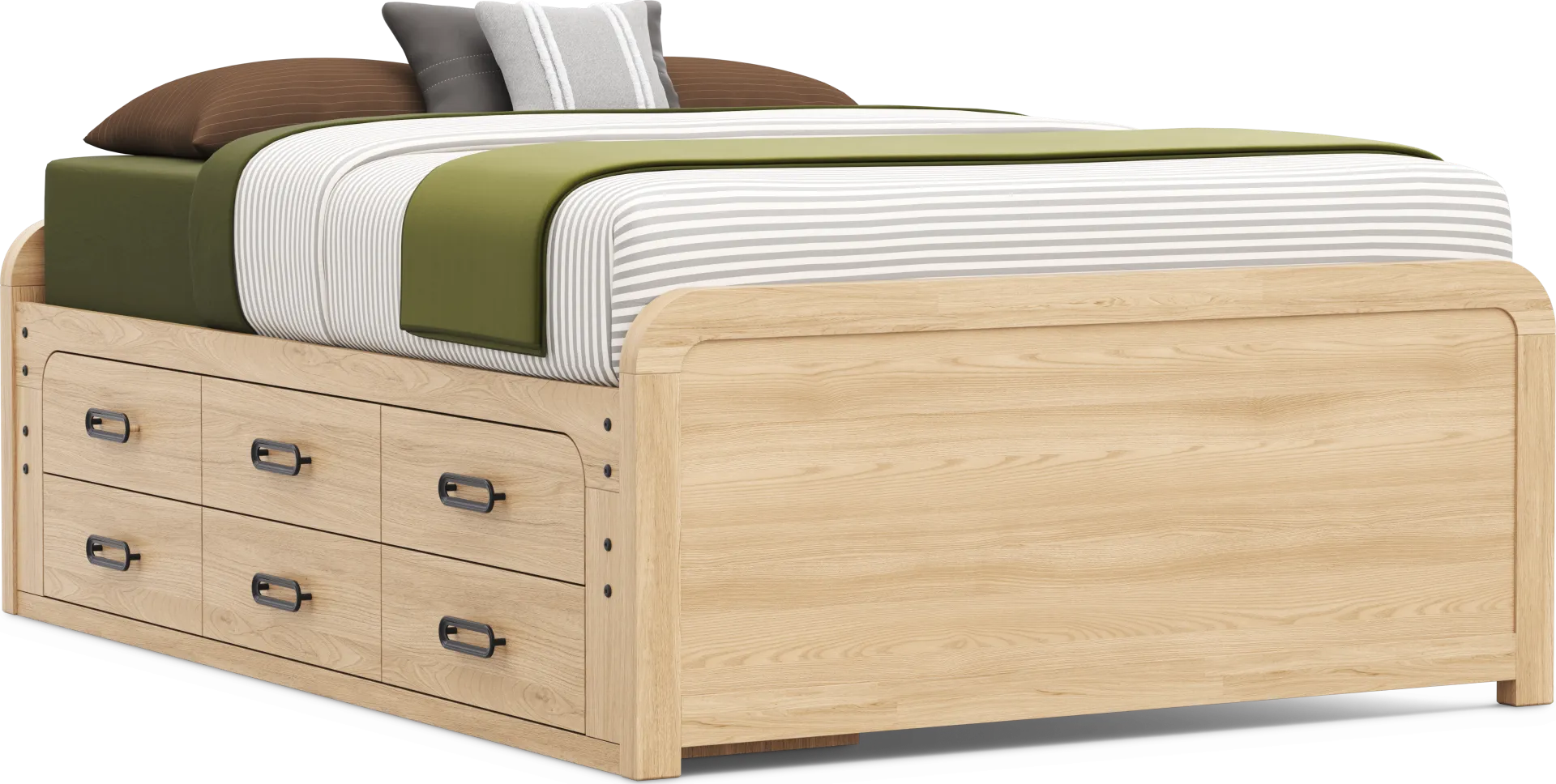 Kids Hidden Hills Light Oak Full Low Profile Storage Bedroom - Image 2