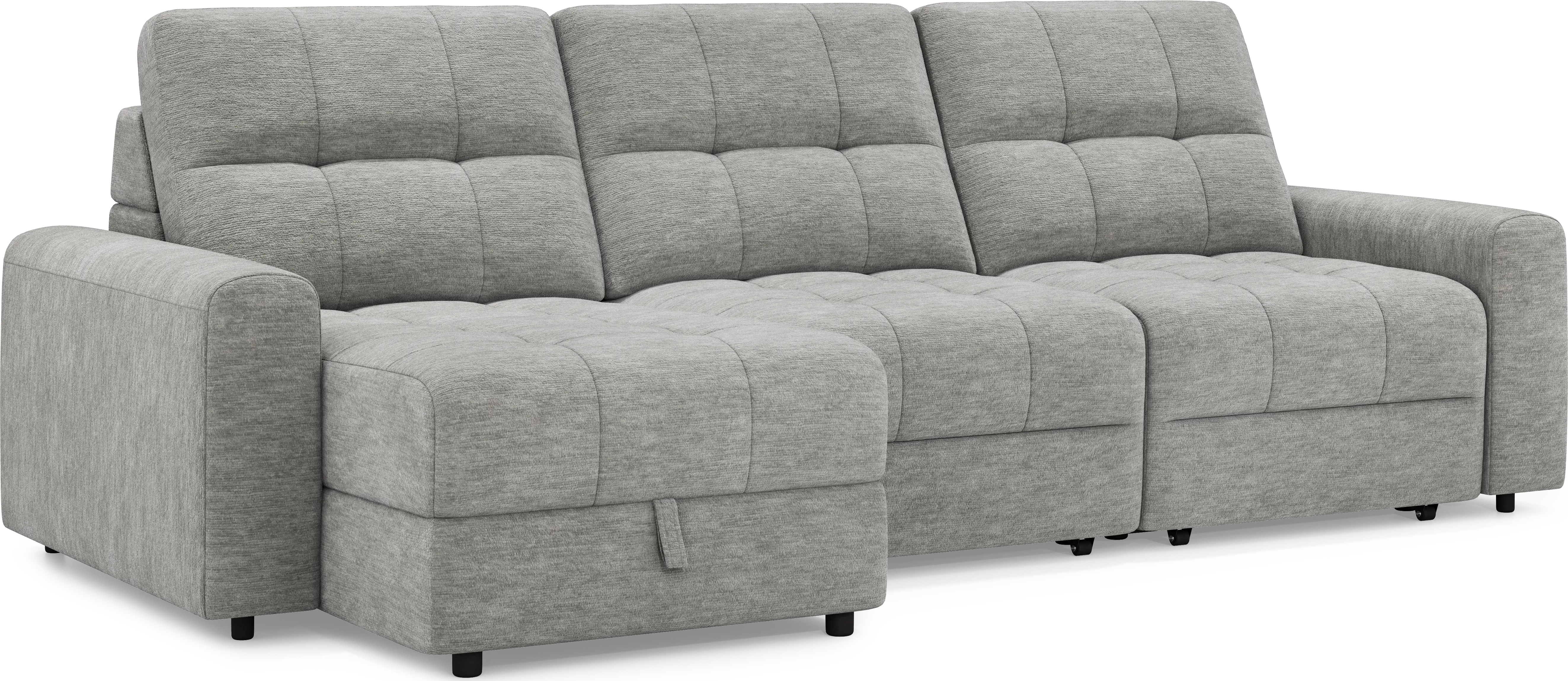 Meriwether Gray 3 Pc Power Slider Sectional - Image 2