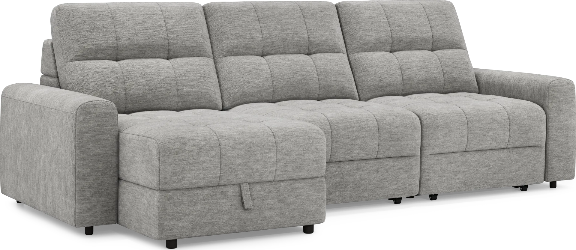 Meriwether Gray 3 Pc Power Slider Sectional - Image 2