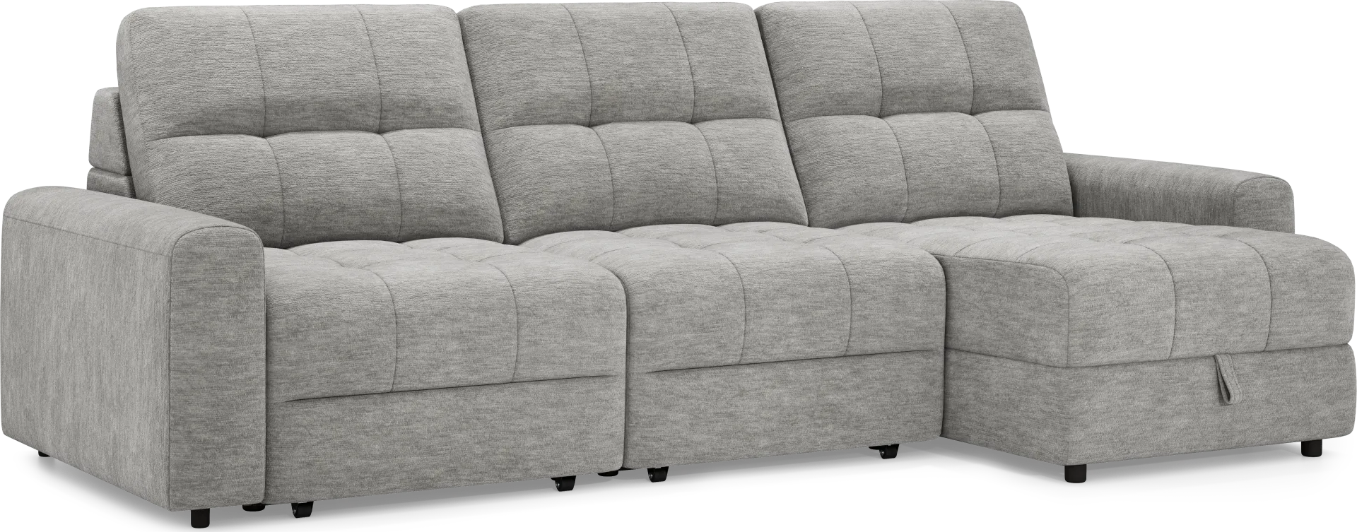 Meriwether Gray 3 Pc Power Slider Sectional - Image 1