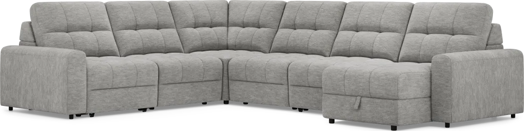 Meriwether Gray 6 Pc Power Slider Sectional