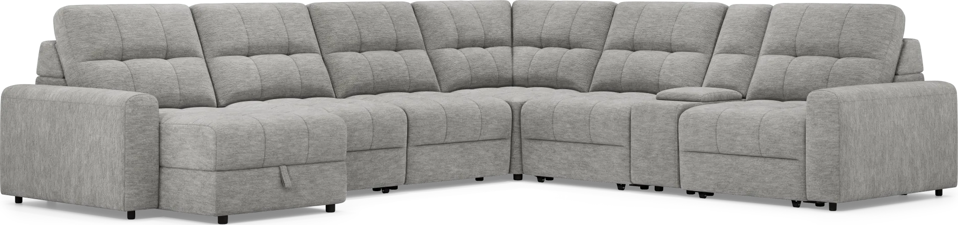 Meriwether Gray 7 Pc Power Slider Sectional