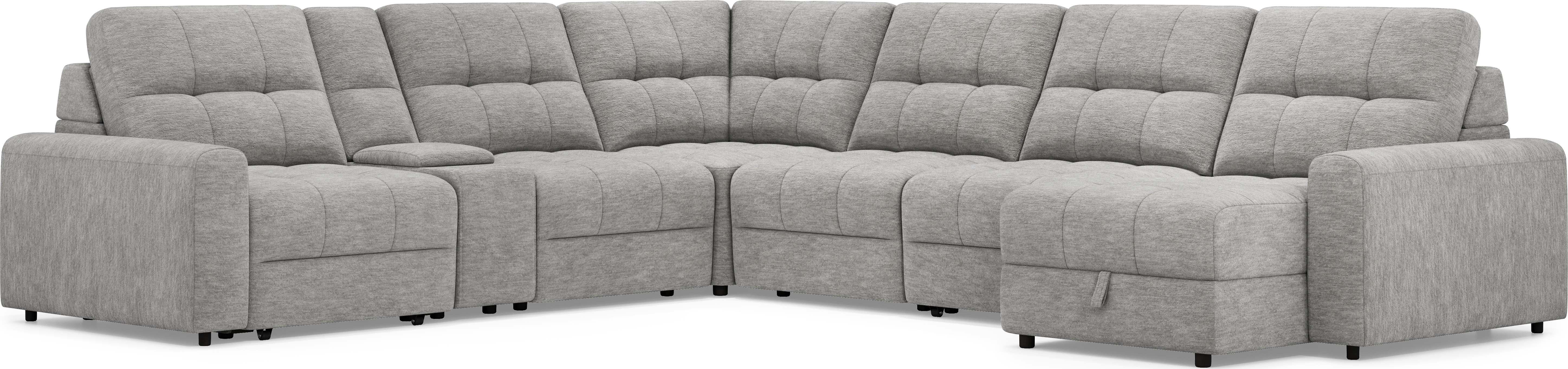 Meriwether Gray 7 Pc Power Slider Sectional - Thumbnail - Image 1