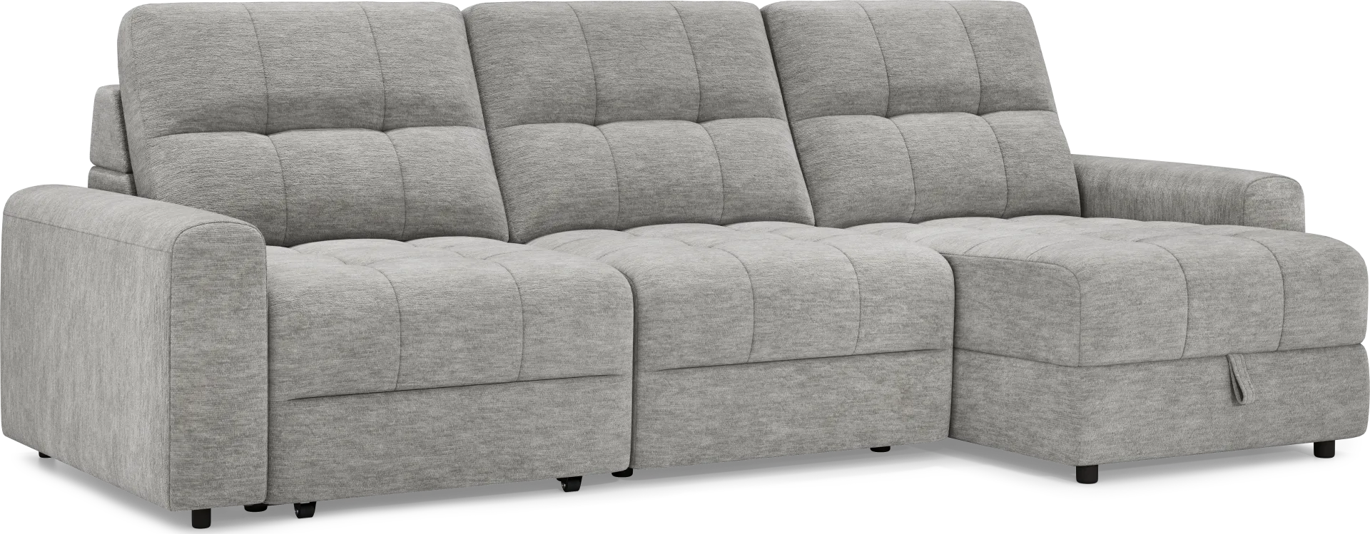 Meriwether Gray 3 Pc Power Slider Sectional - Image 1
