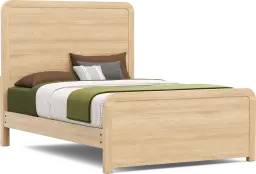 full wood panel bed