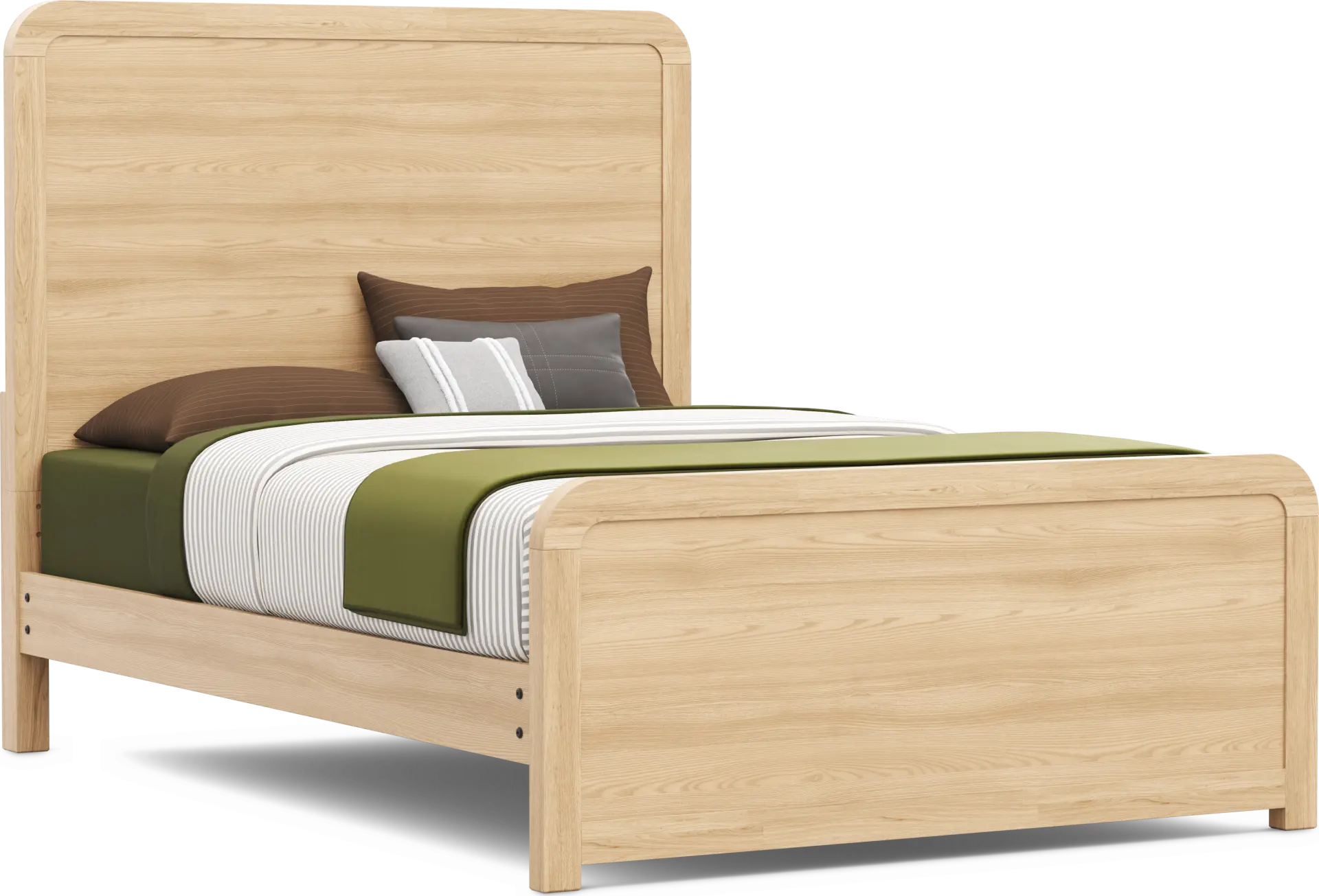 Kids Hidden Hills Light Oak Full Panel Bed