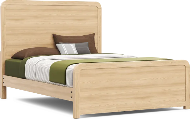 Kids Hidden Hills Light Oak Queen Panel Bed