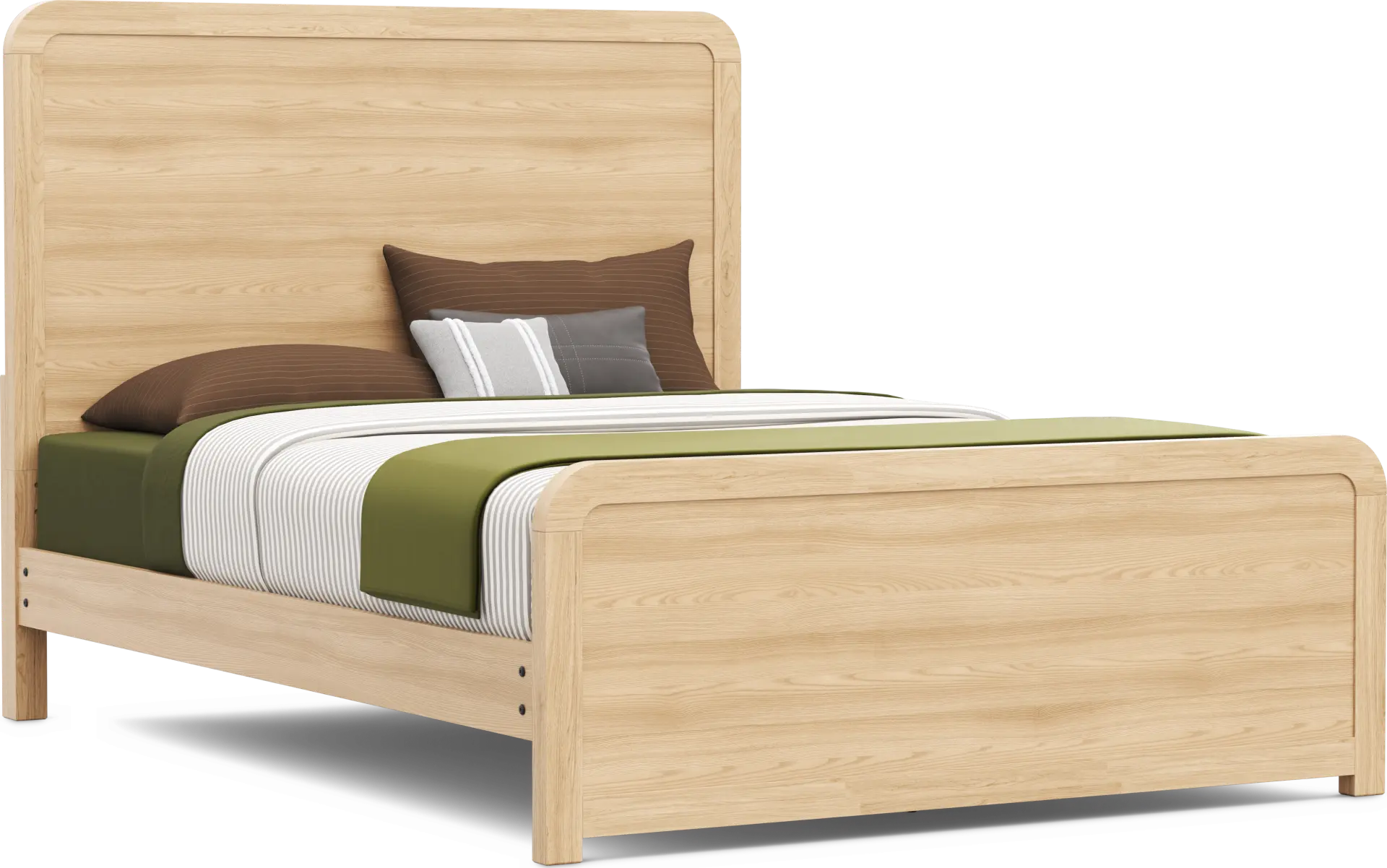 Kids Hidden Hills Light Oak Queen Panel Bed